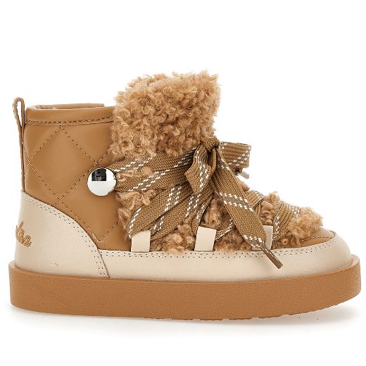 Picture of Monnalisa Girls Brown Teddy Boots