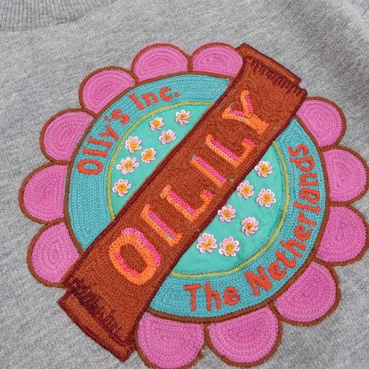 Picture of Oilily Girls Djane Grey Logo Sweat Dress