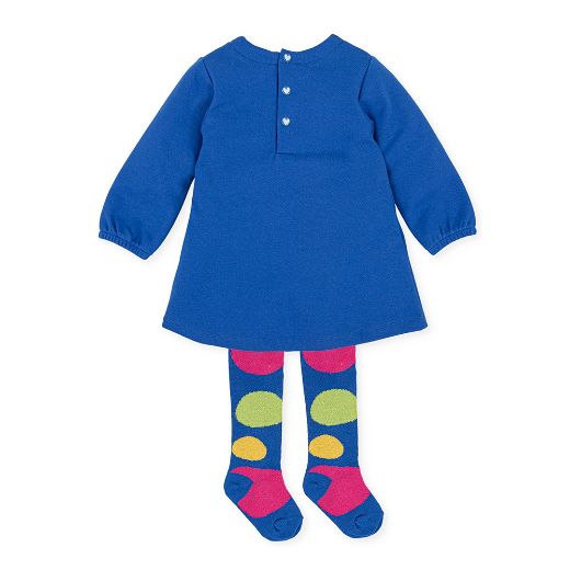 Picture of Agatha Ruiz De La Prada Girls Blue Dress With Tights