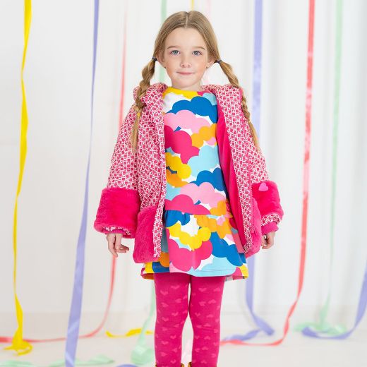 Picture of Agatha Ruiz De La Prada Girls Multicolour Cloud Dress With Tights