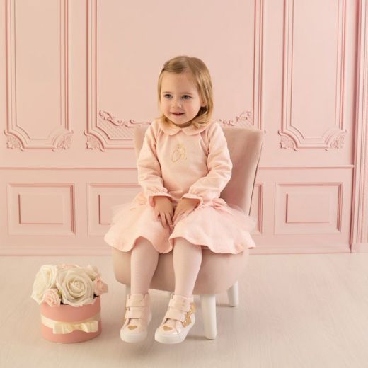 Picture of Little A Girls 'Ellie' Pink Sweat Dress