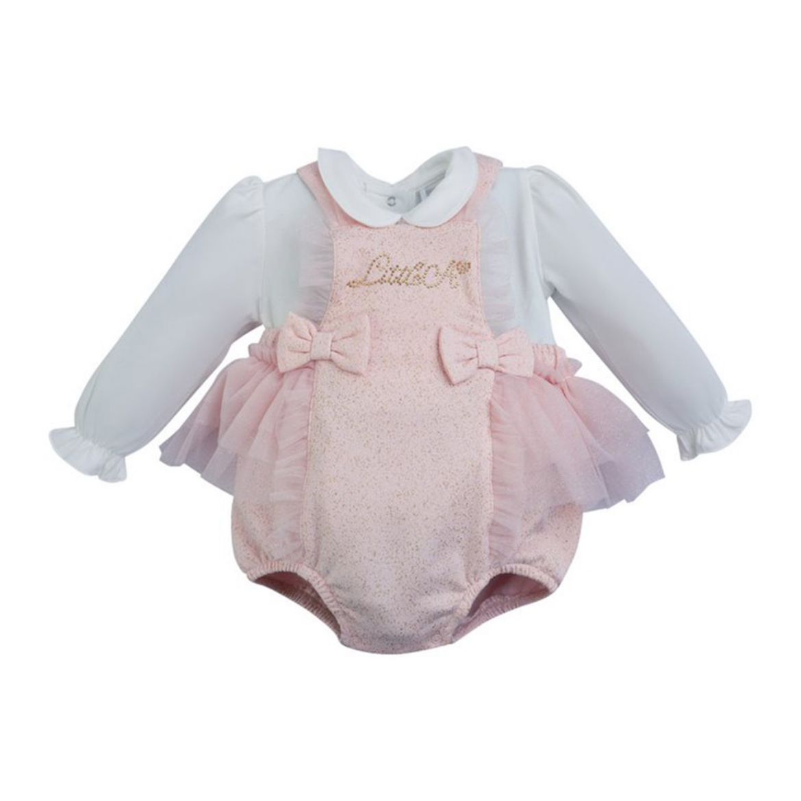 Picture of Little A Girls 'Ella' Pink Frill Romper