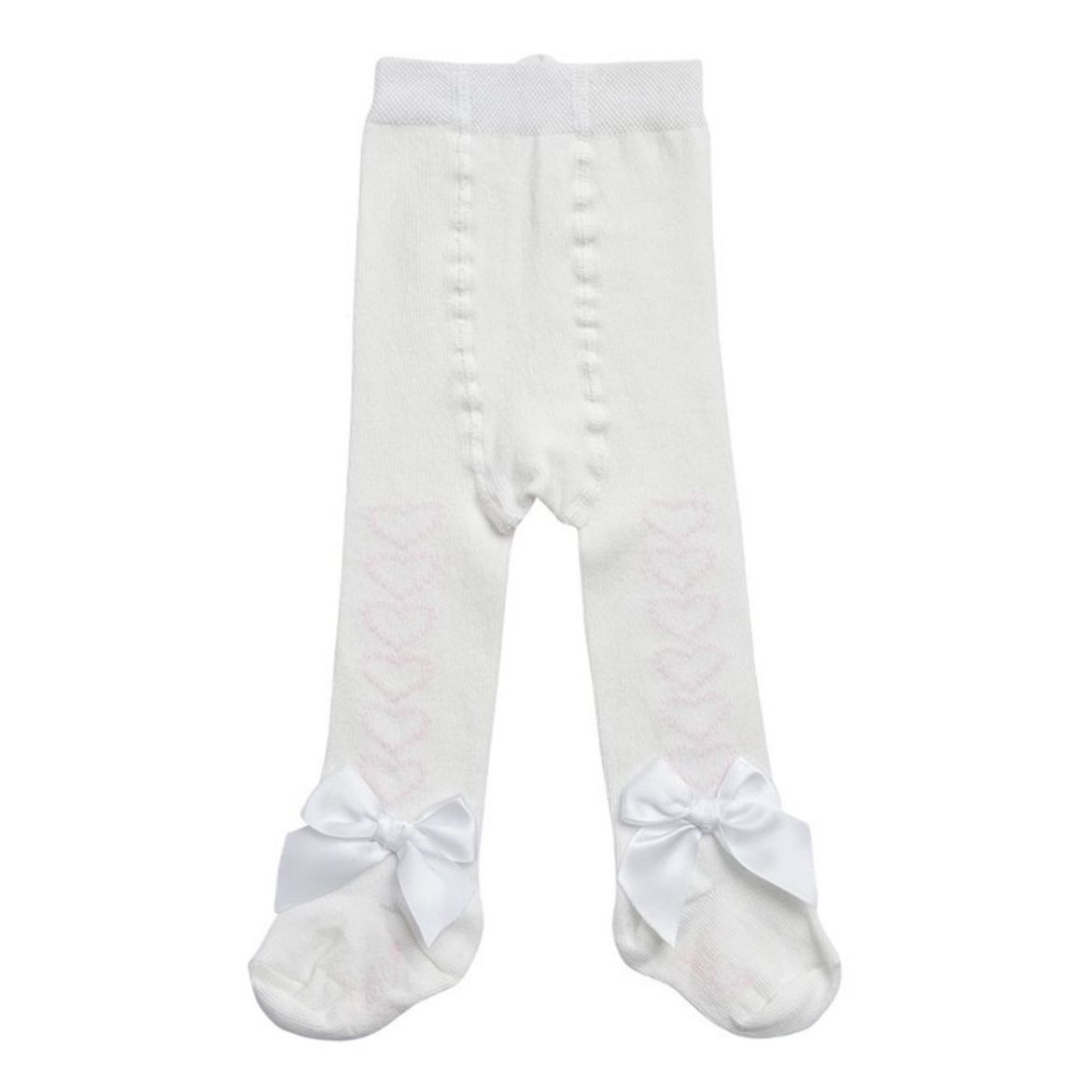 Picture of Little A Girls 'Elonora' White Heart Tights