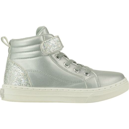 Picture of A Dee Girls 'Glitzy' Silver High-tops