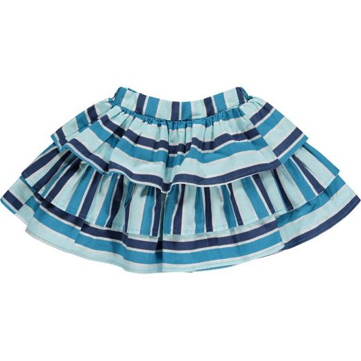 Picture of A Dee Girls 'Delilah' Teal Stripe Skirt Set