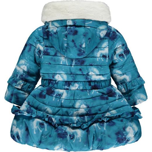 Picture of A Dee Girls 'Amelia' Teal Unicorn Coat