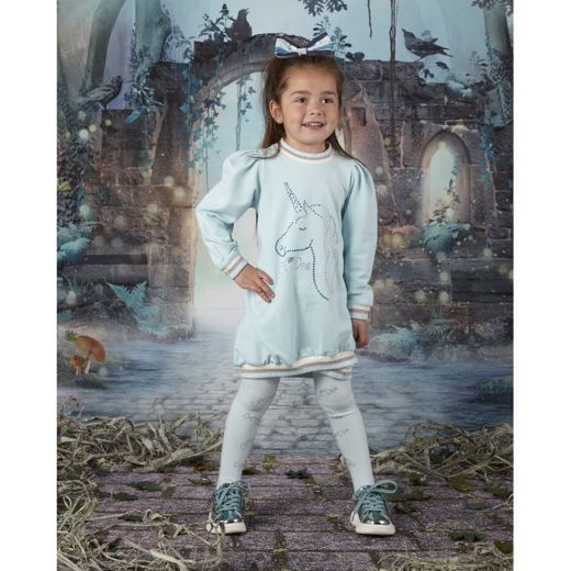 Picture of A Dee Girls 'Dorothy' Aqua Unicorn Dress