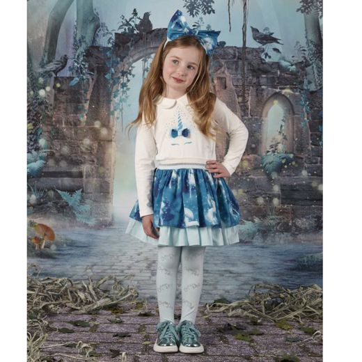 Picture of A Dee Girls 'Delaney' White Unicorn Dress