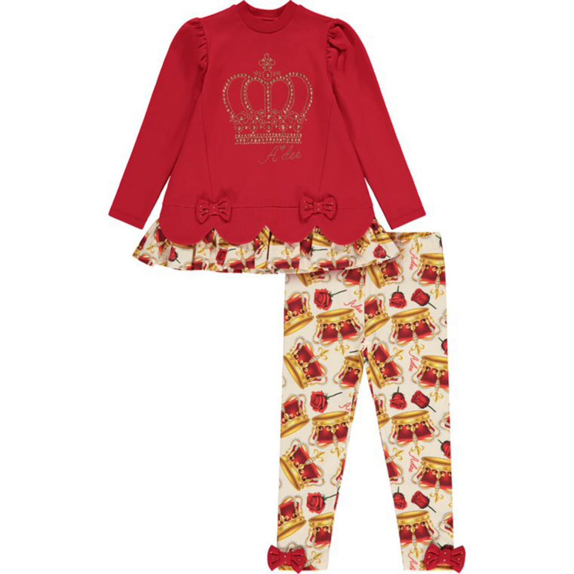 Picture of A Dee Girls 'Claire' Red Crown Legging Set