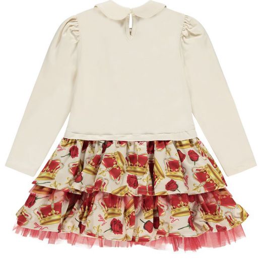 Picture of A Dee Girls 'Clara' White Crown Frill Dress