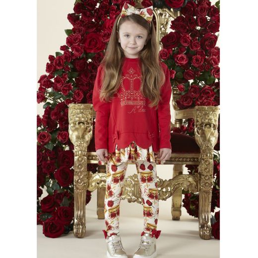 Picture of A Dee Girls 'Claire' Red Crown Legging Set