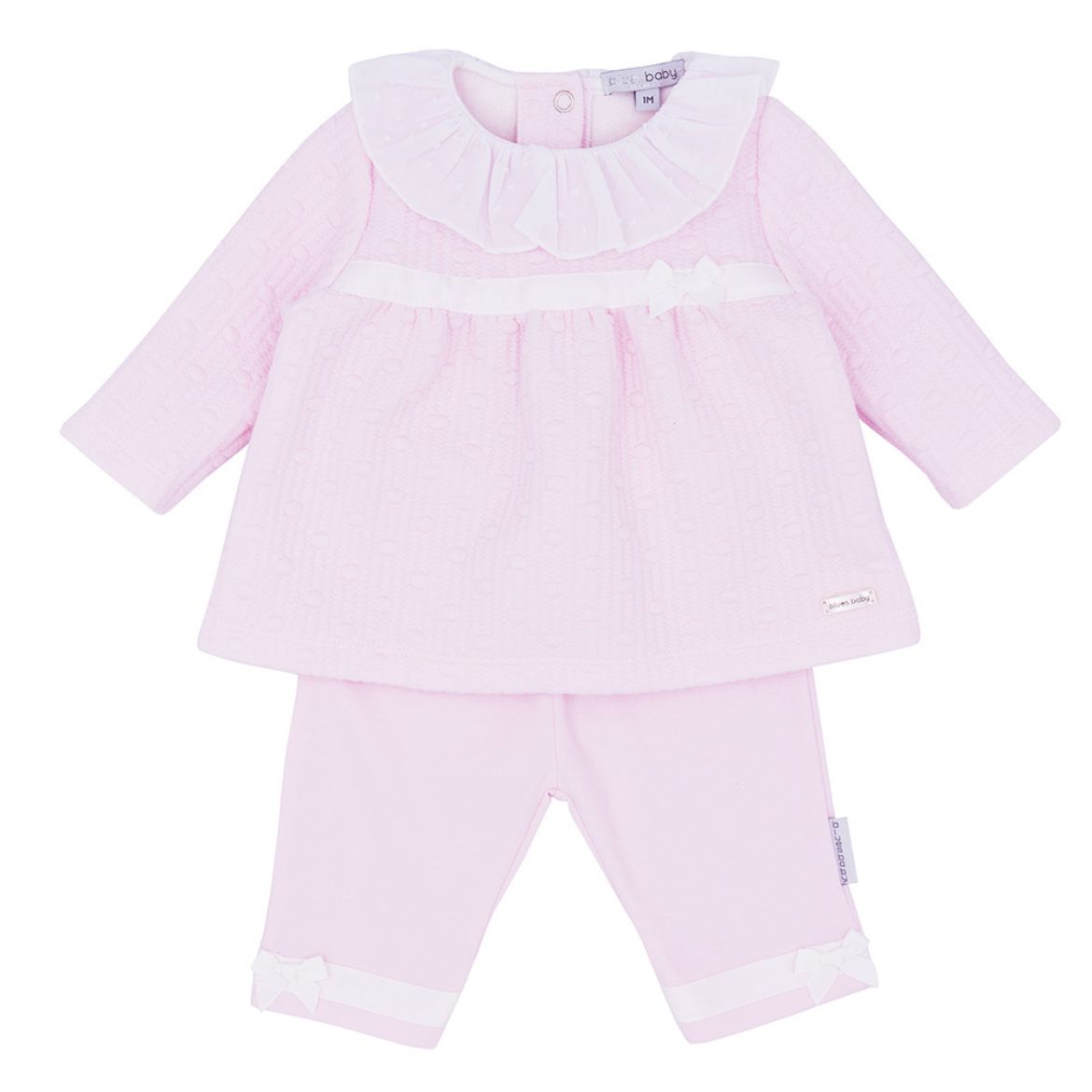 Picture of Blues Baby Girls Pink Two Piece Jacquard Set