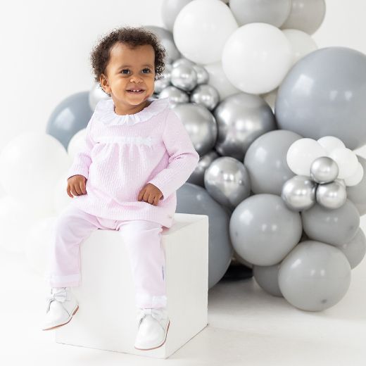 Picture of Blues Baby Girls Pink Two Piece Jacquard Set