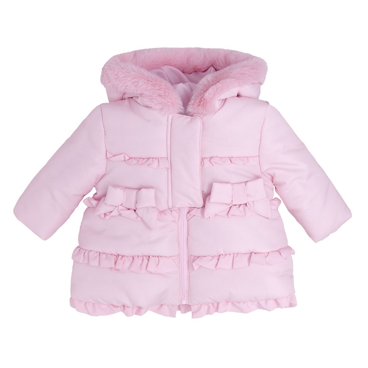 Picture of Blues Baby Girls Pink Ruffle & Bows Coat