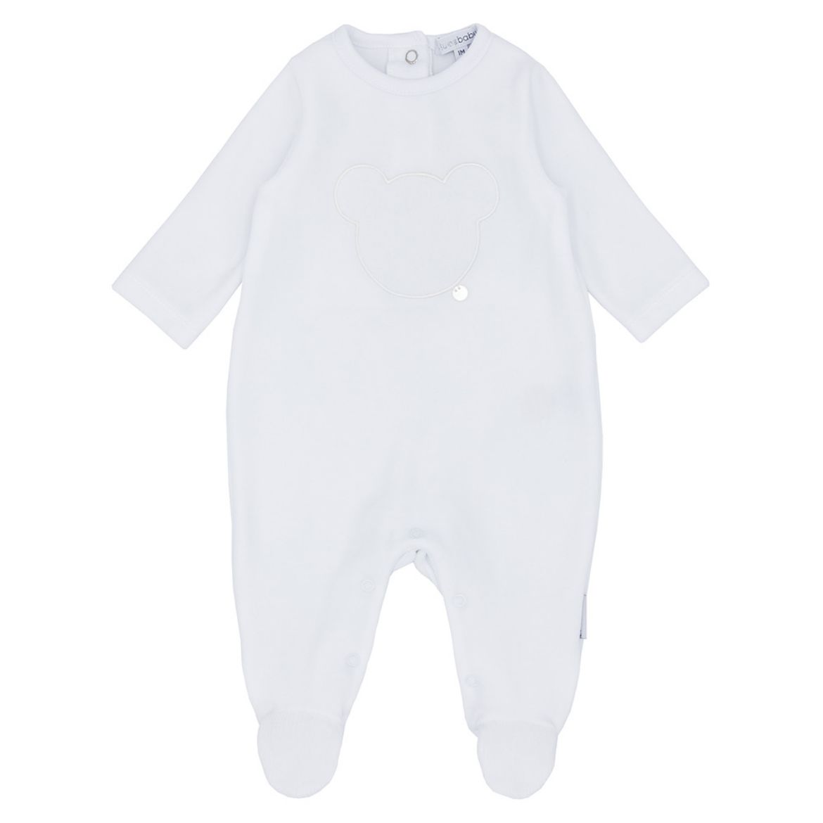Picture of Blues Baby Unisex White Velour Bear All In One