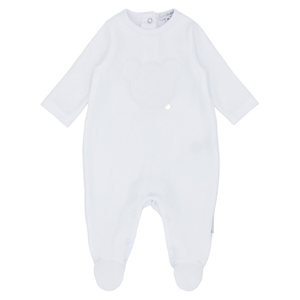 Picture of Blues Baby Unisex White Velour Bear All In One