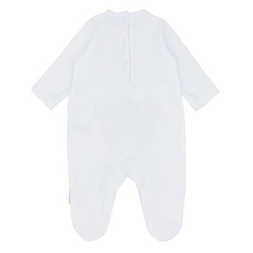 Picture of Blues Baby Unisex White Velour Bear All In One