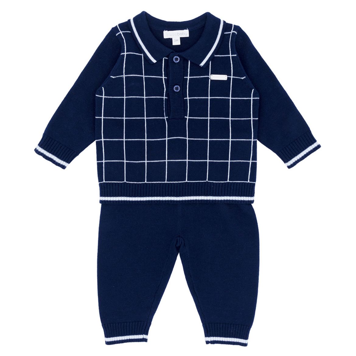 Picture of Blues Baby Boys Navy & Blue Knitted Set