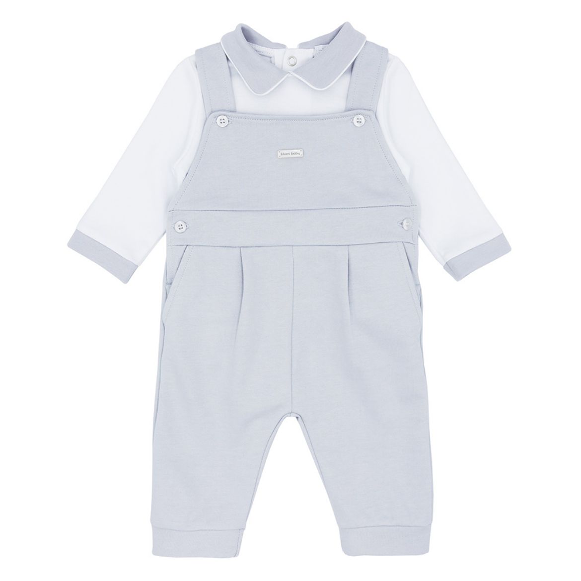 Picture of Blues Baby Boys Grey & White Dungaree Set