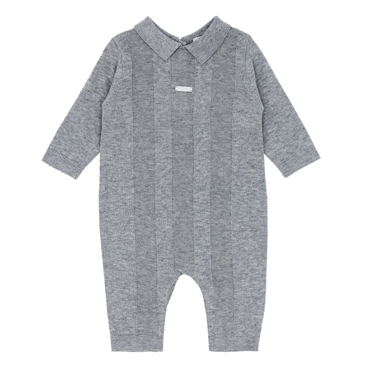 Picture of Blues Baby Boys Grey Rib Knitted Romper