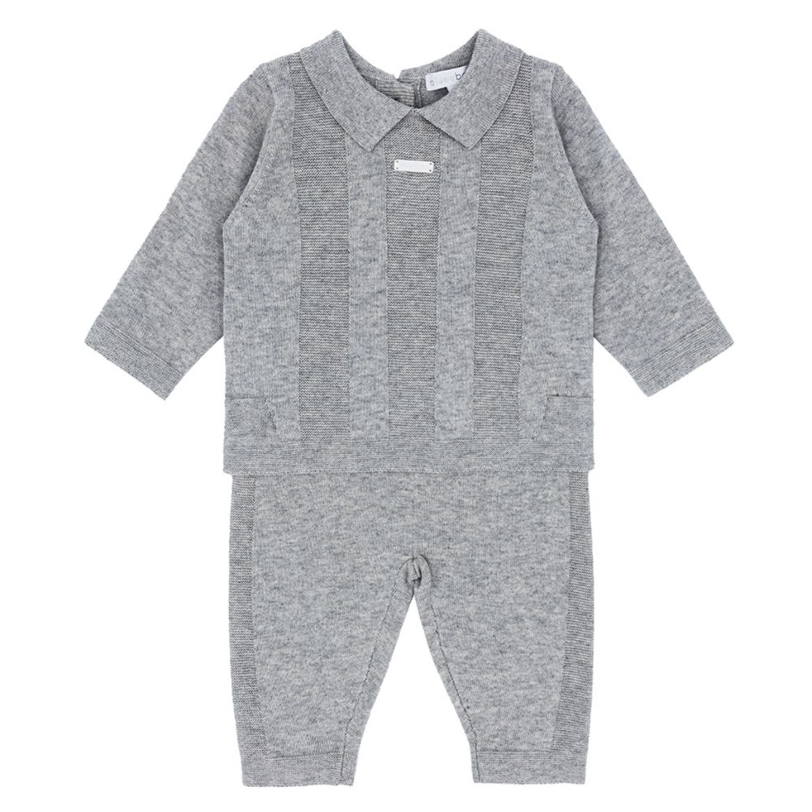 Picture of Blues Baby Boys Grey Rib Knitted Two Piece Set