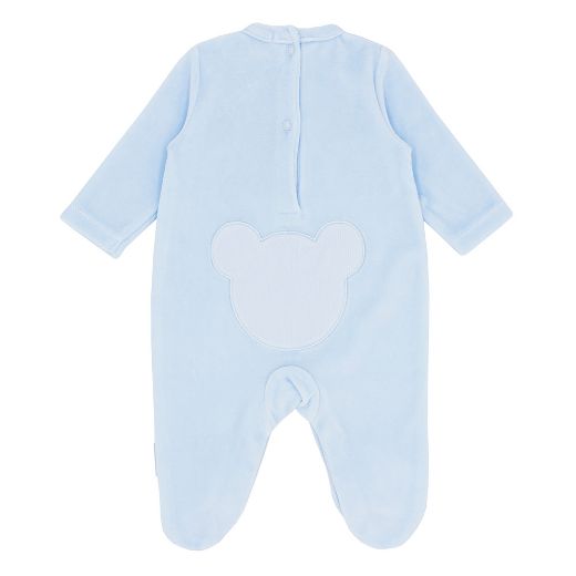 Picture of Blues Baby Boys Blue Velour Bear All In One