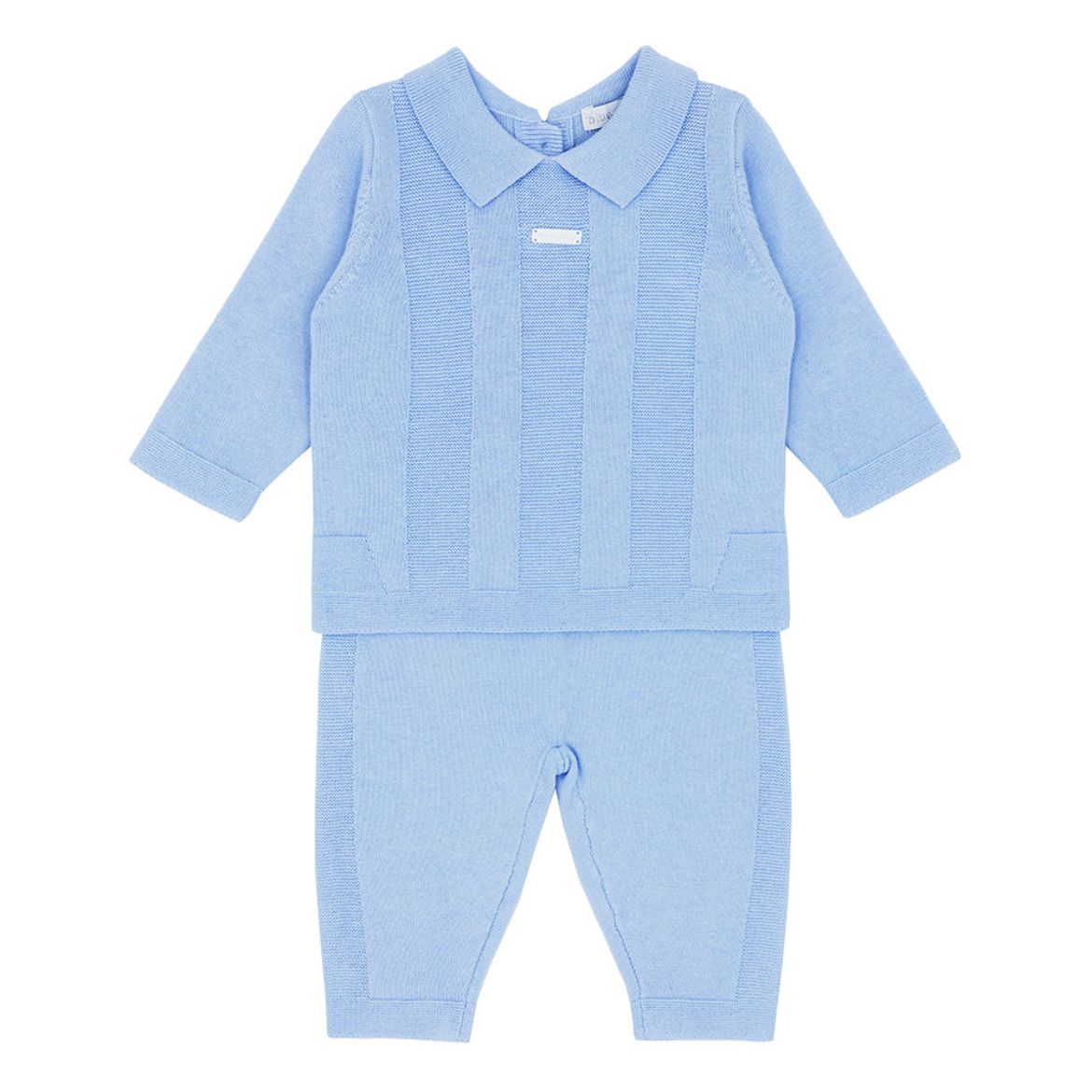 Picture of Blues Baby Boys Blue Rib Panel Knit Two Piece Set