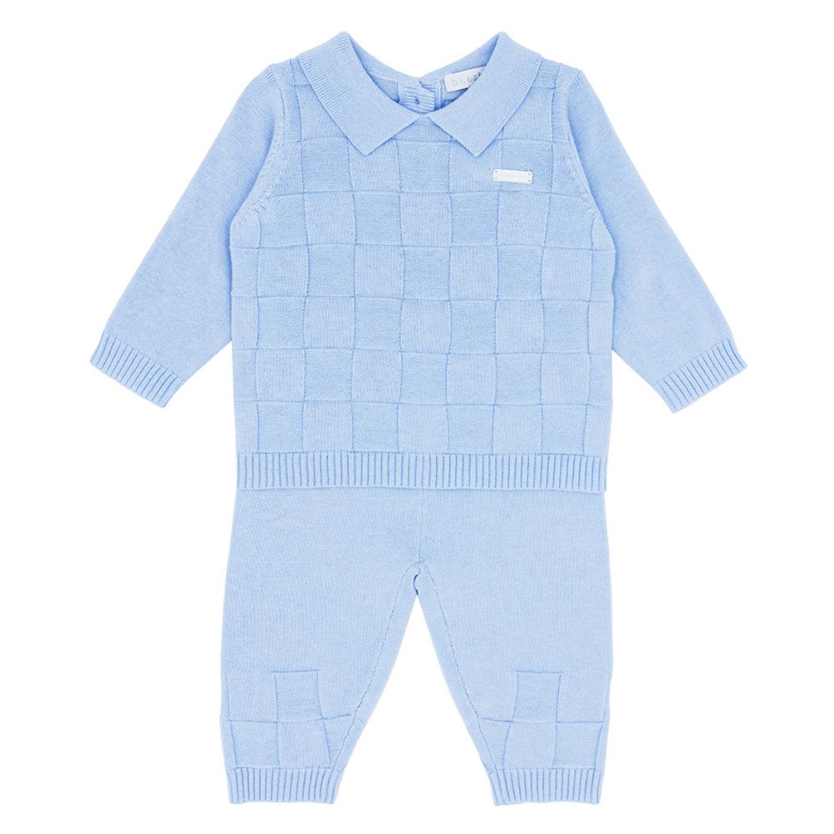 Picture of Blues Baby Boys Blue Square Knit Two Piece Set