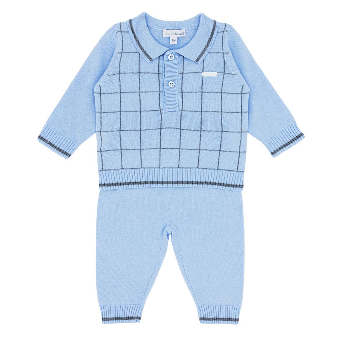 Picture of Blues Baby Boys Blue & Grey Square Knit Two Piece Set