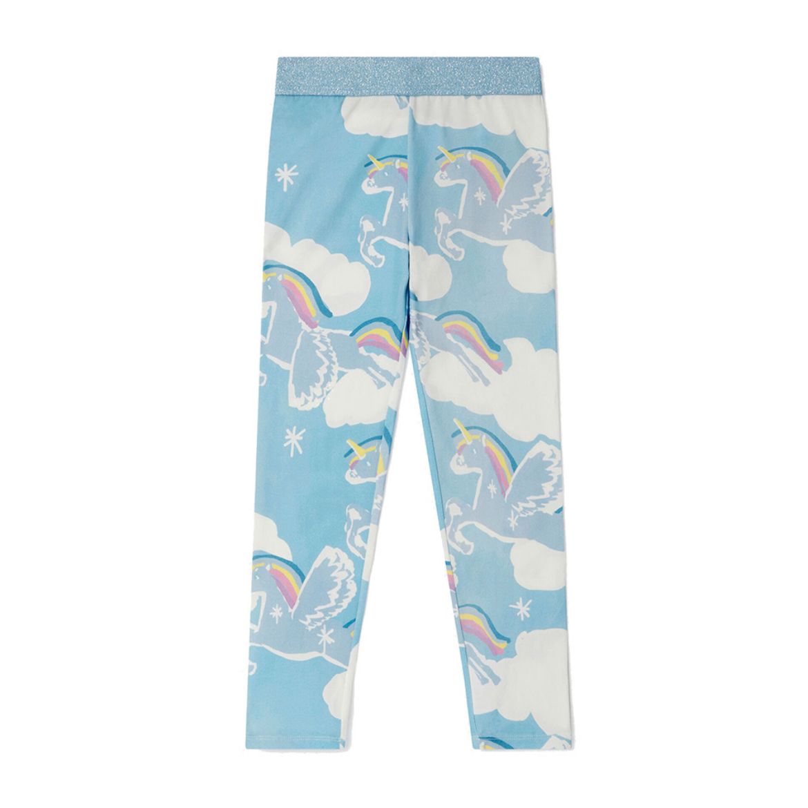 Picture of Stella Mc Cartney Girls Blue Unicorn Leggings