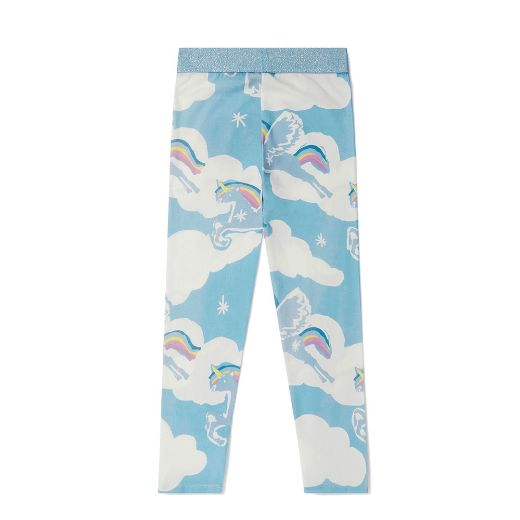 Picture of Stella Mc Cartney Girls Blue Unicorn Leggings