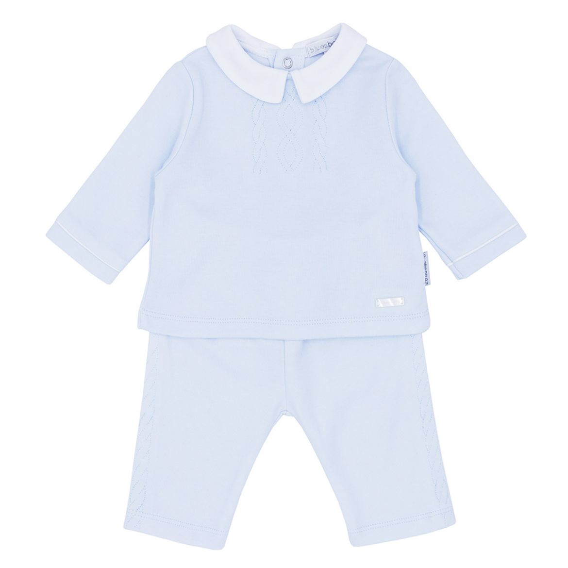 Picture of Blues Baby Boys Blue Interlock Two Piece Set