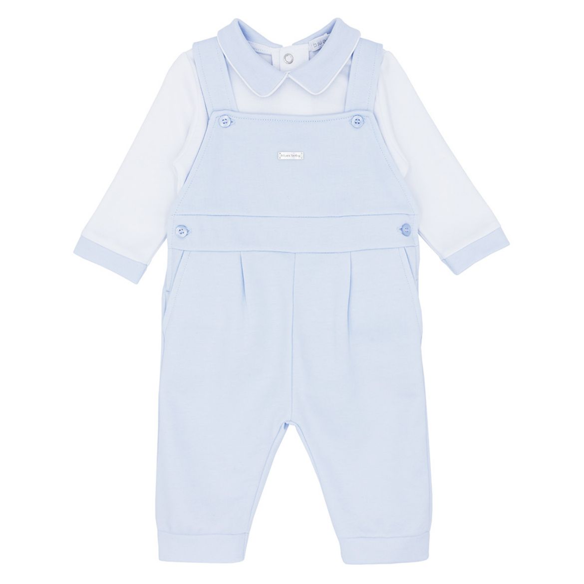 Picture of Blues Baby Boys Blue & White Dungaree Set