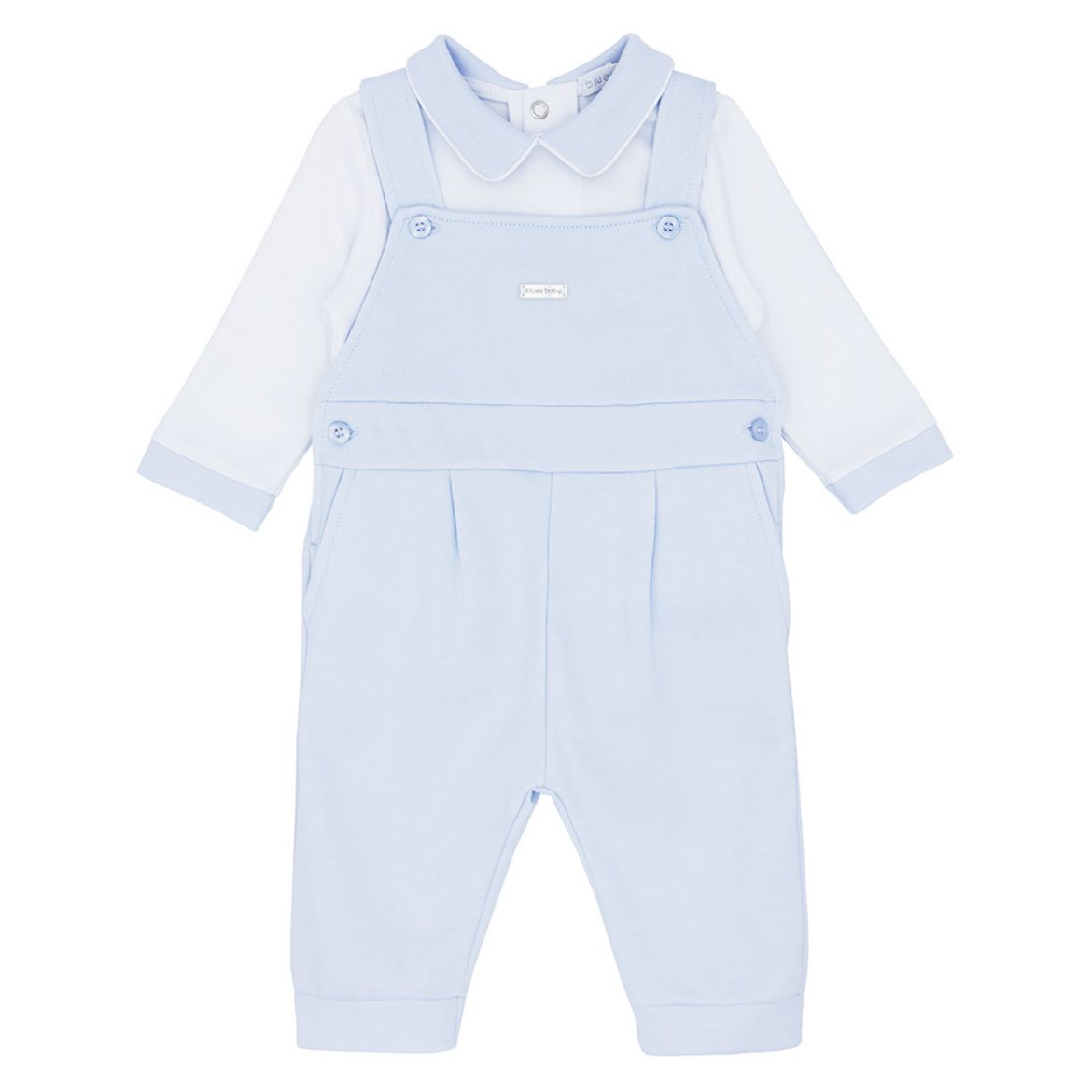 Picture of Blues Baby Boys Blue & White Dungaree Set