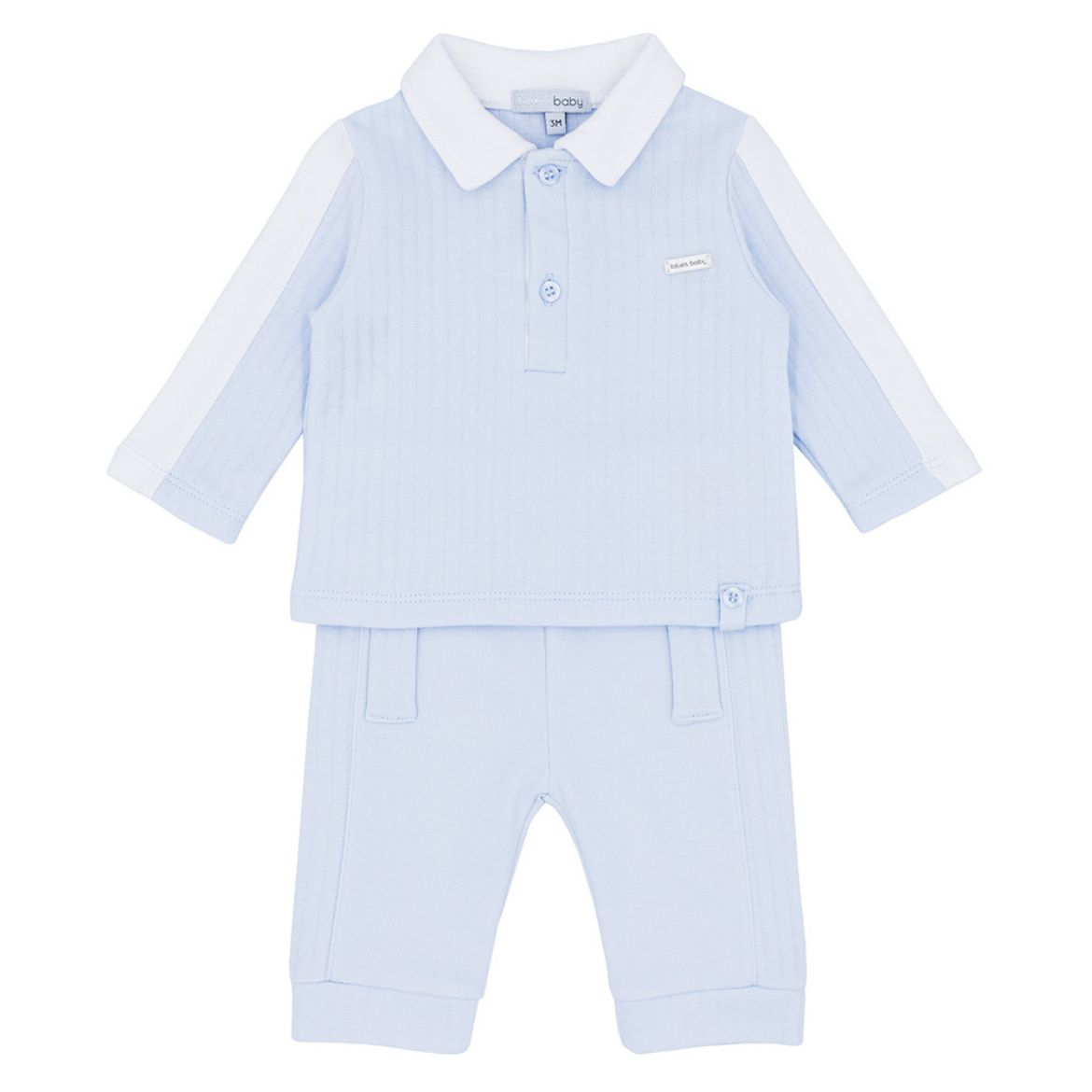 Picture of Blues Baby Boys Blue & White Vertical Two Piece Set