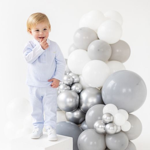 Picture of Blues Baby Boys Blue & White Vertical Two Piece Set