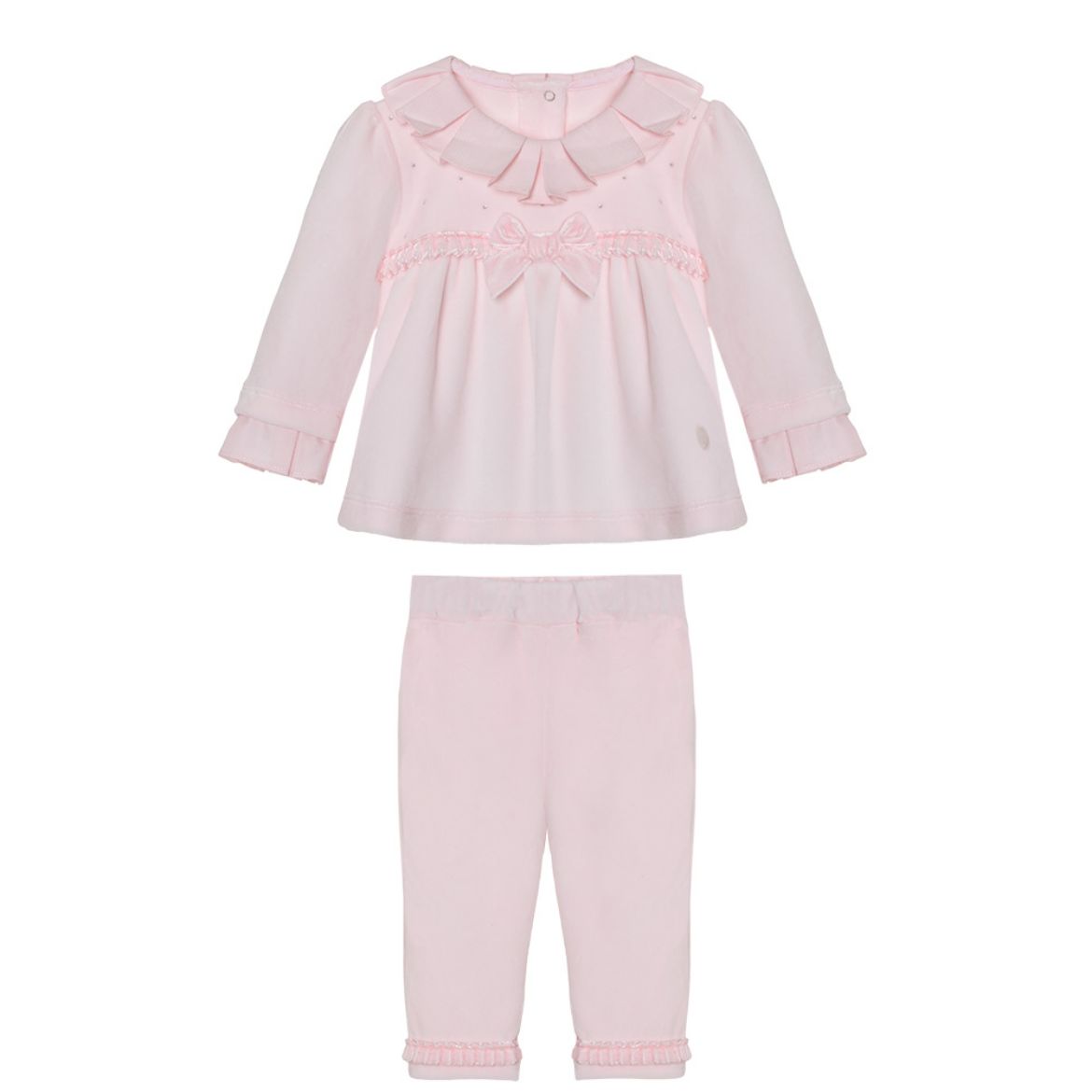Picture of Patachou Baby Girls Two Piece Velour Bow Set