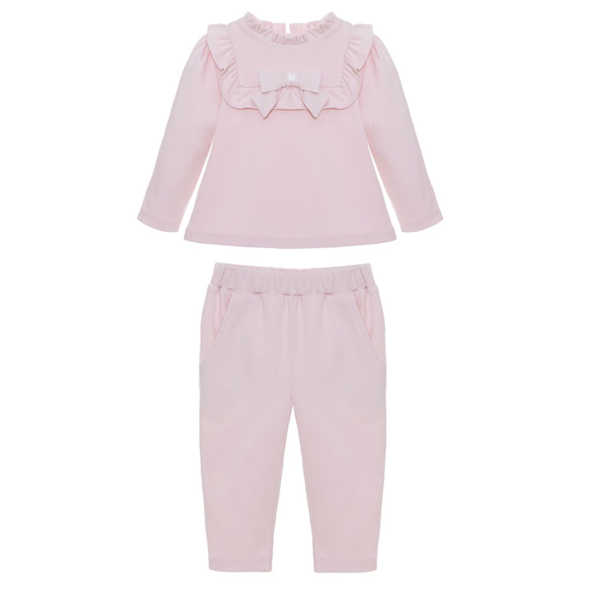 Picture of Patachou Girls Pink Bow & Frill Neck Two Piece Set