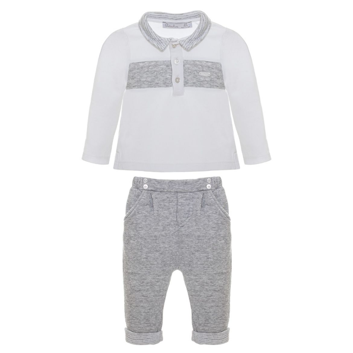 Picture of Patachou Baby Boys Grey & White Set