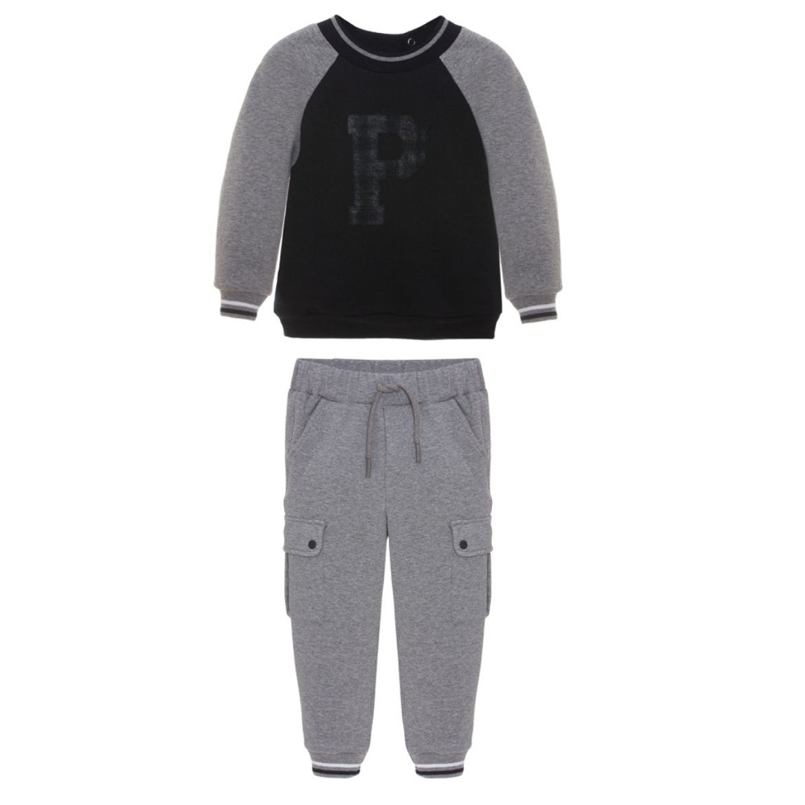 Picture of Patachou Boys Grey & Navy 'P' Logo Tracksuit