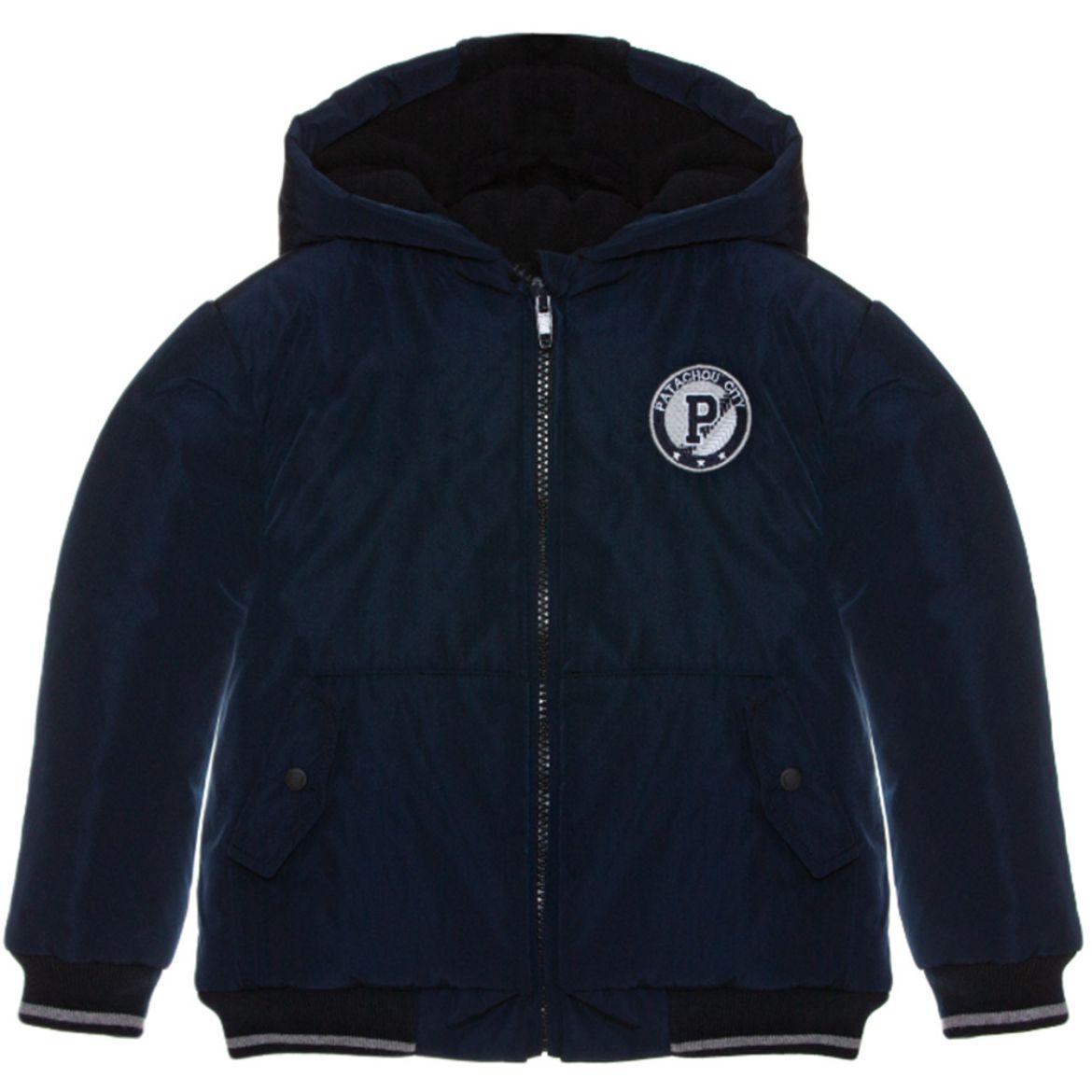 Picture of Patachou Boys Navy Hooded Coat