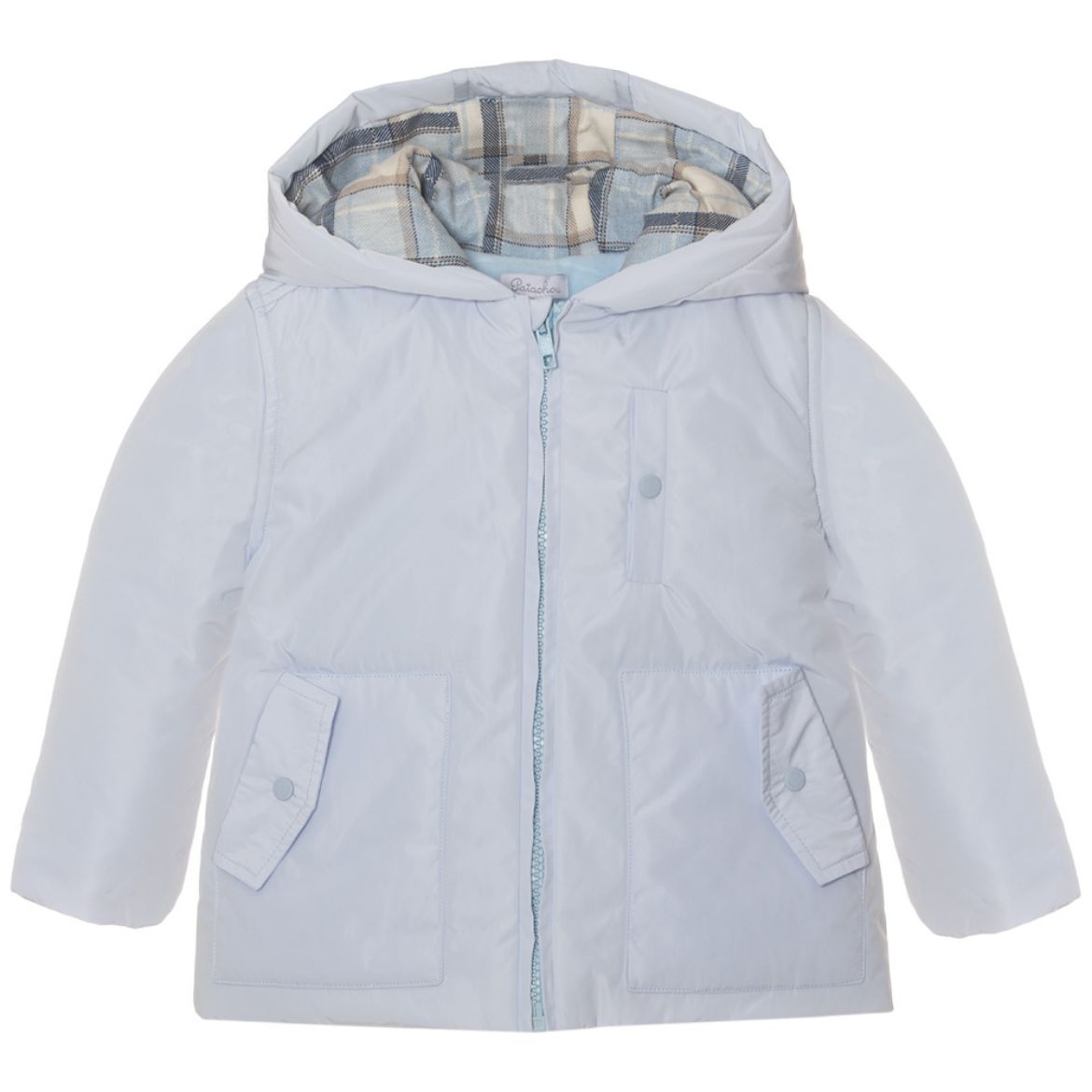 Picture of Patachou Boys Blue Hooded Coat