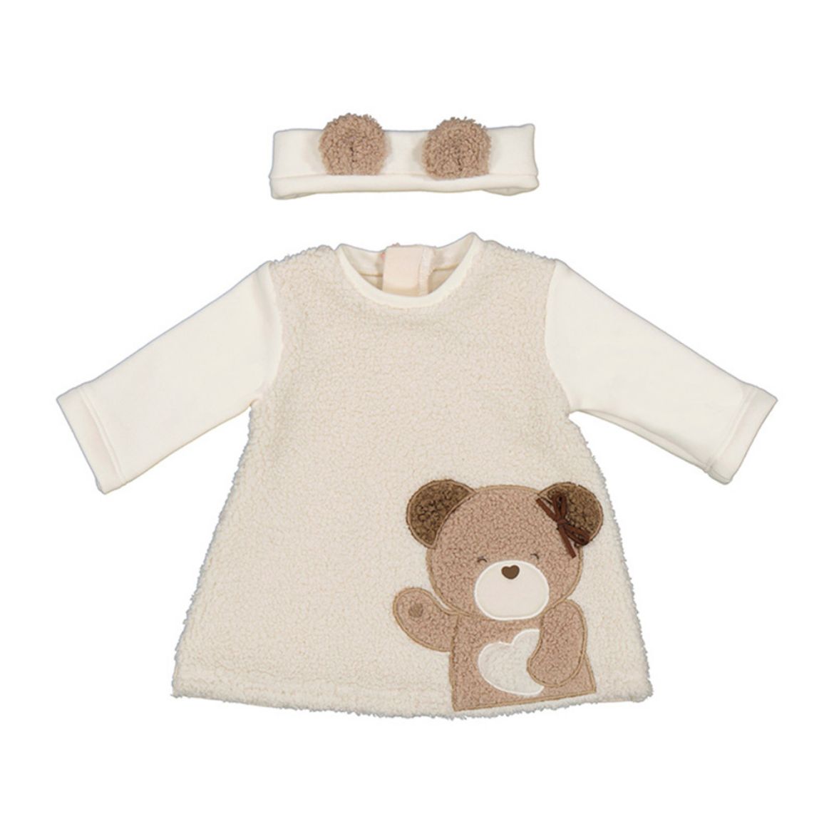 Picture of Mayoral Baby Girls Cream Teddy Dress
