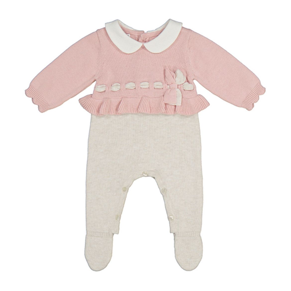 Picture of Mayoral Baby Girls Pink & Beige All In One