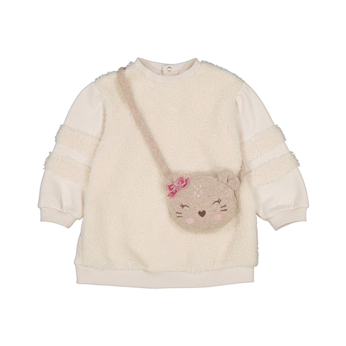 Picture of Mayoral Baby Girls Cream Teddy Bag Dress