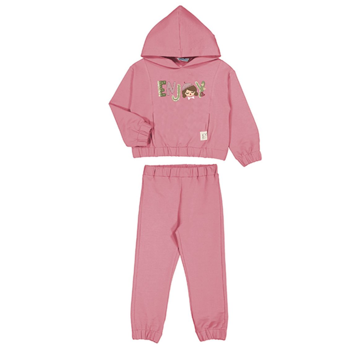 Picture of Mayoral Girls Hot Pink Hooded Tracksuit