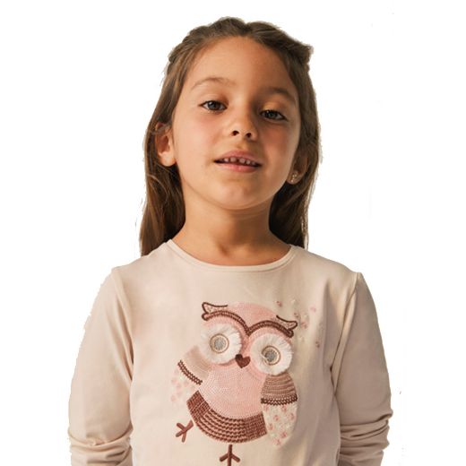 Picture of Mayoral Girls Nude 'Owl' Legging Set