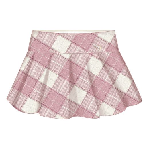 Picture of Mayoral Girls Hot Pink Check Skirt Set