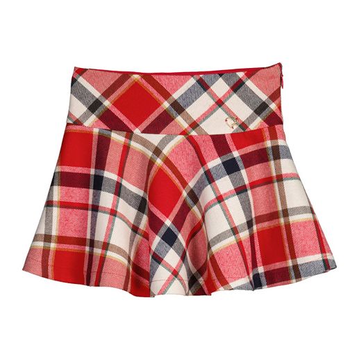 Picture of Mayoral Girls Red Check Skirt Set