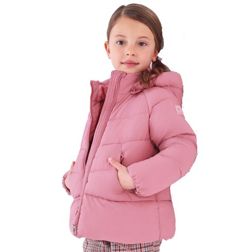 Picture of Mayoral Girls Pink Hooded Coat